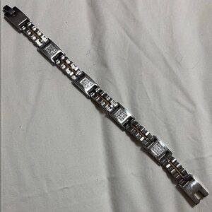 Silver and Black Link Bracelet